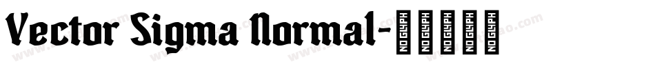 Vector Sigma Normal字体转换